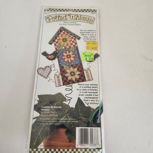 Dimensions Potted Whimsy Country Birdhouse Counted Cross Stitch Kit 72233 New